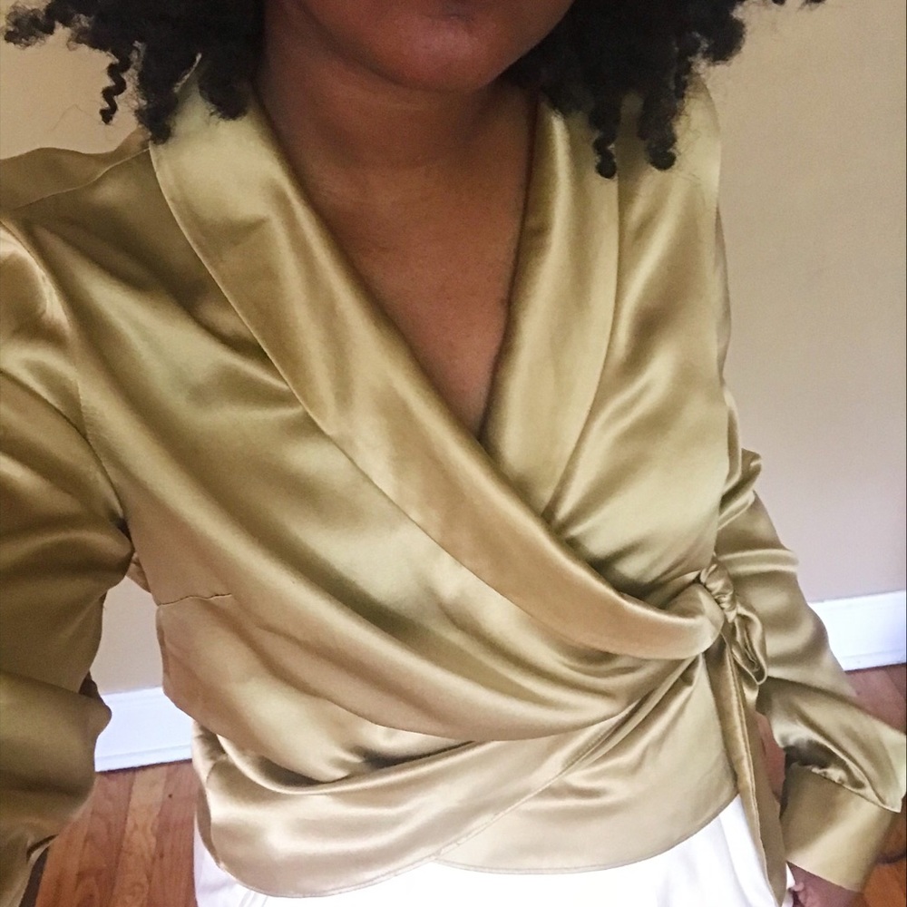 Dreamy Silk Wrap Top